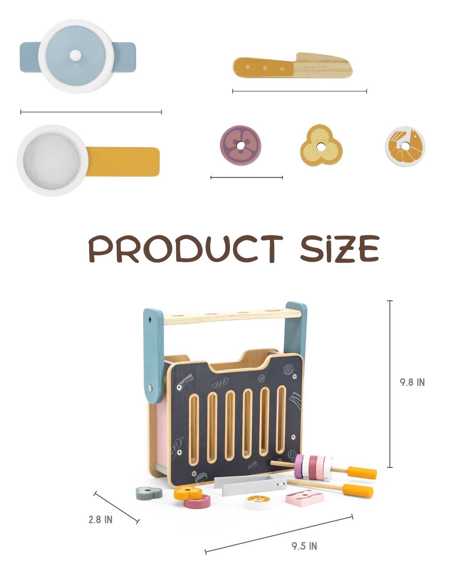 kids BBQ Grill playset measurements