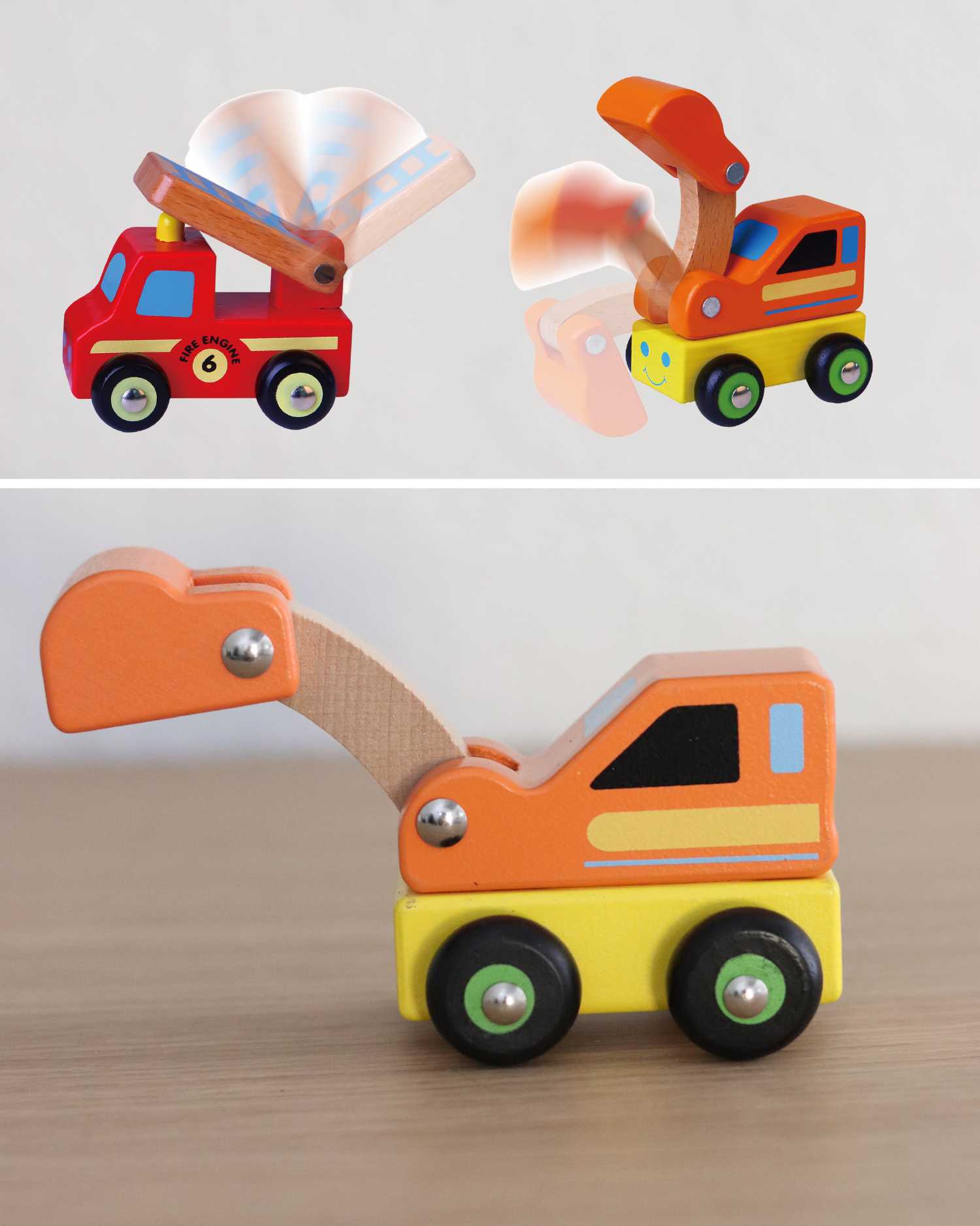 close up view of excavator from Mini Vehicles Set