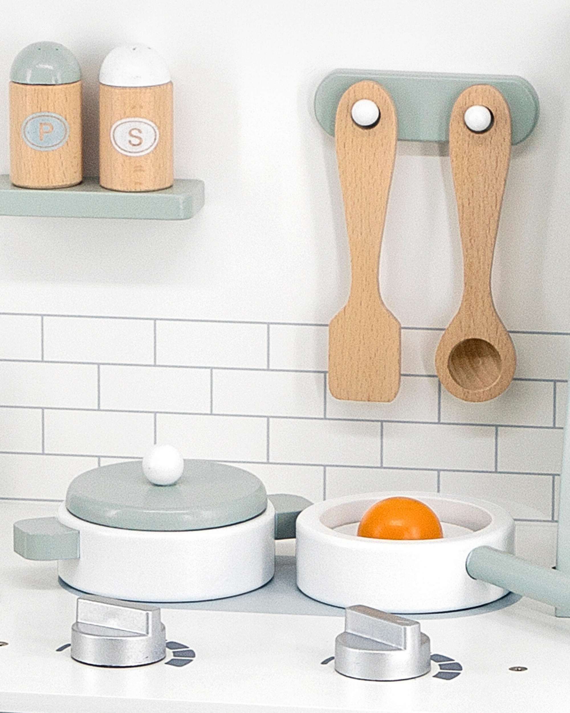 Wooden Play Kitchen - Green