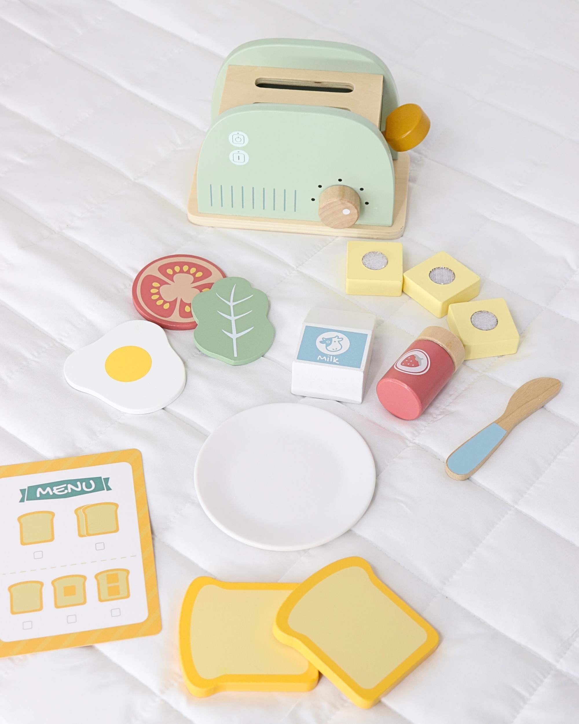 Wooden Toaster Toy Set